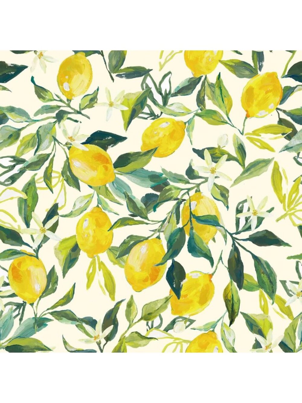 Fresh Citrus Peel and Stick Wallpaper - Removable Lemon Tree Design for Home